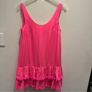 Lilly Pulitzer Women's Pom Pom Natashia Kir Royal Pink Mini Dress XS